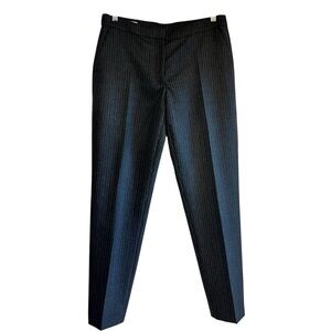 Dries Van Noten wool pinstripe mid rise flat front trousers excellent condition